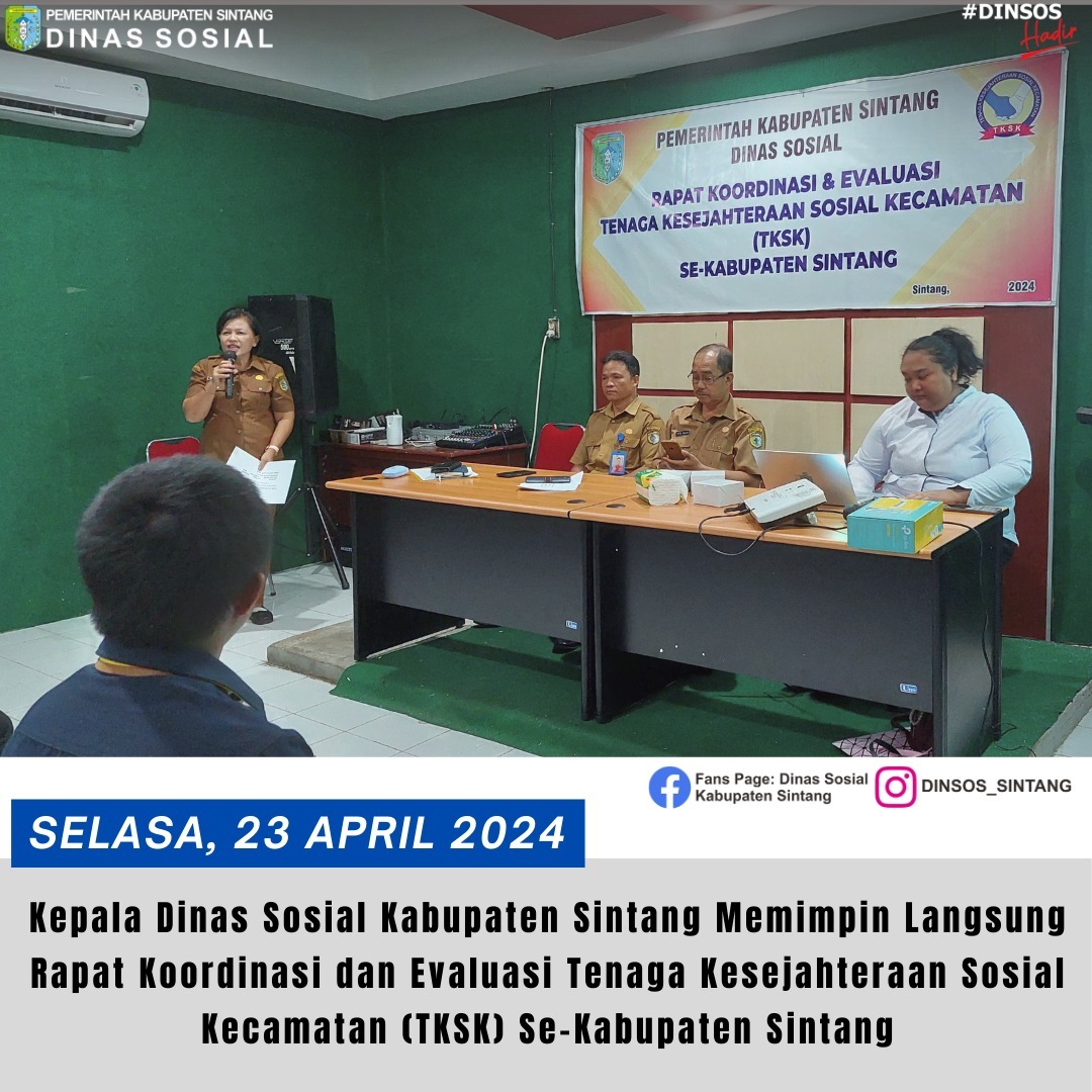 Rapat Koordinasi dan Evaluasi Tenaga Kesejahteraan Sosial Kecamatan (TKSK)